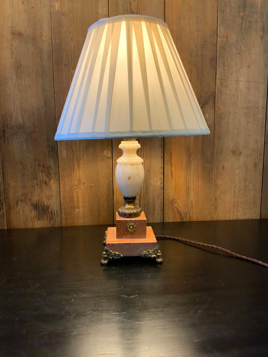 French marble and ormalu lamp