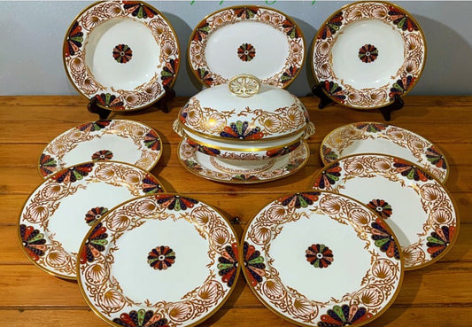 English antique dining set, Copeland Spode