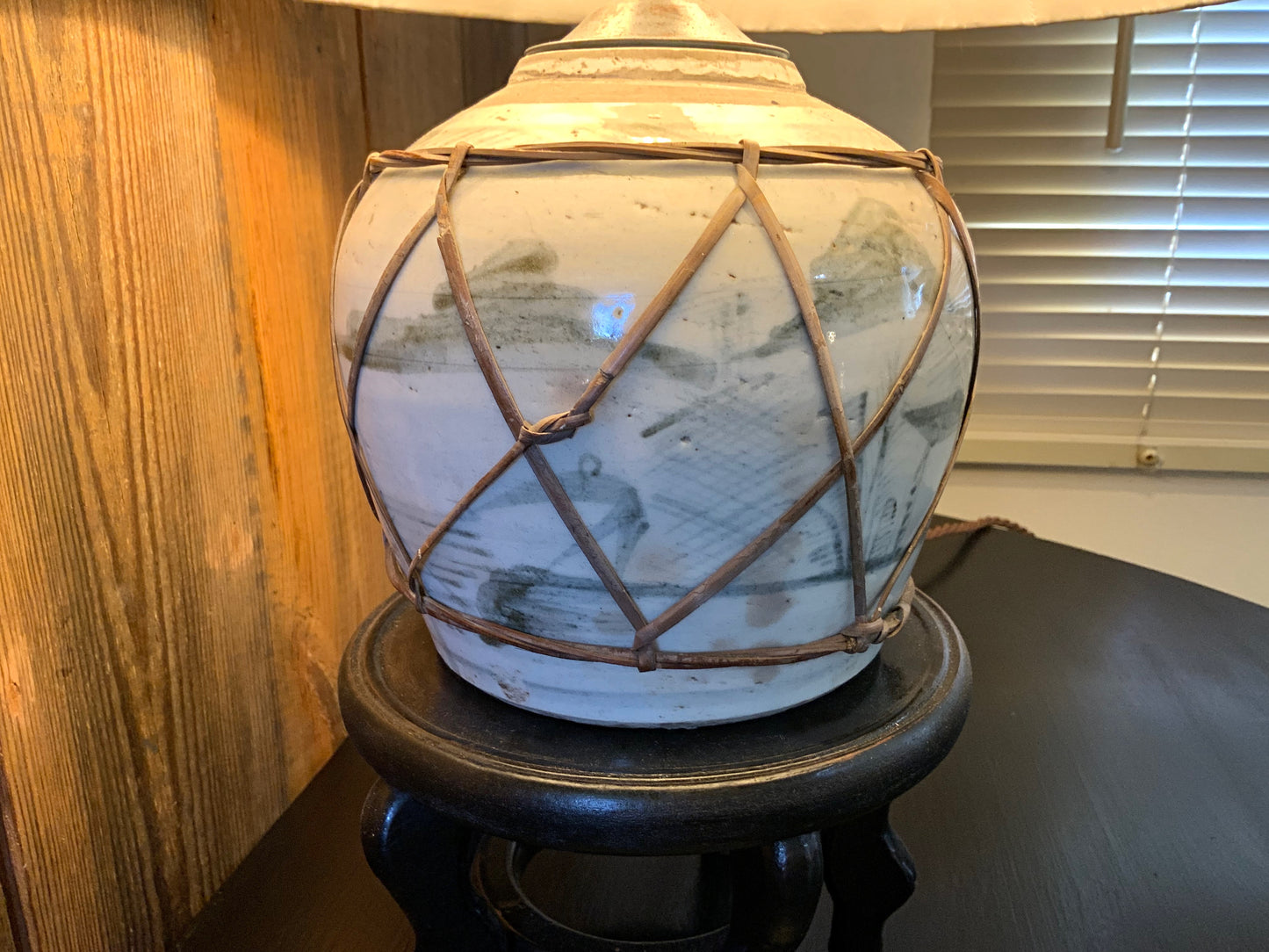 Antique Asian lamp conversion