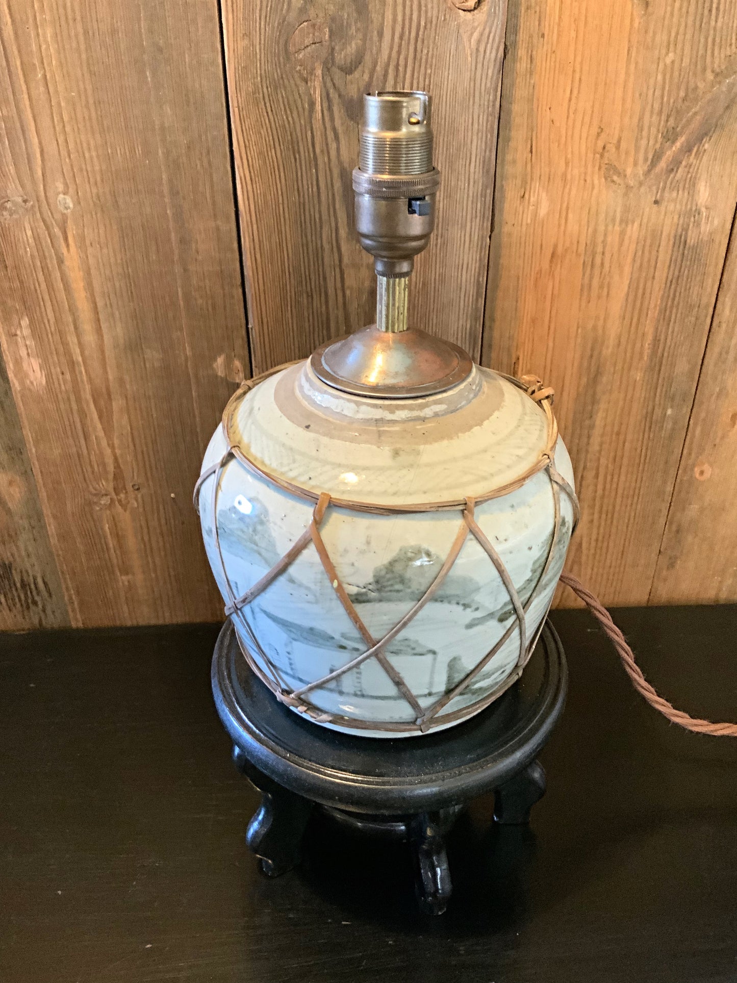 Antique Asian lamp conversion