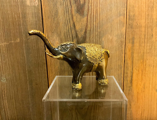 Thai Bronze & gilt teppanon elephant