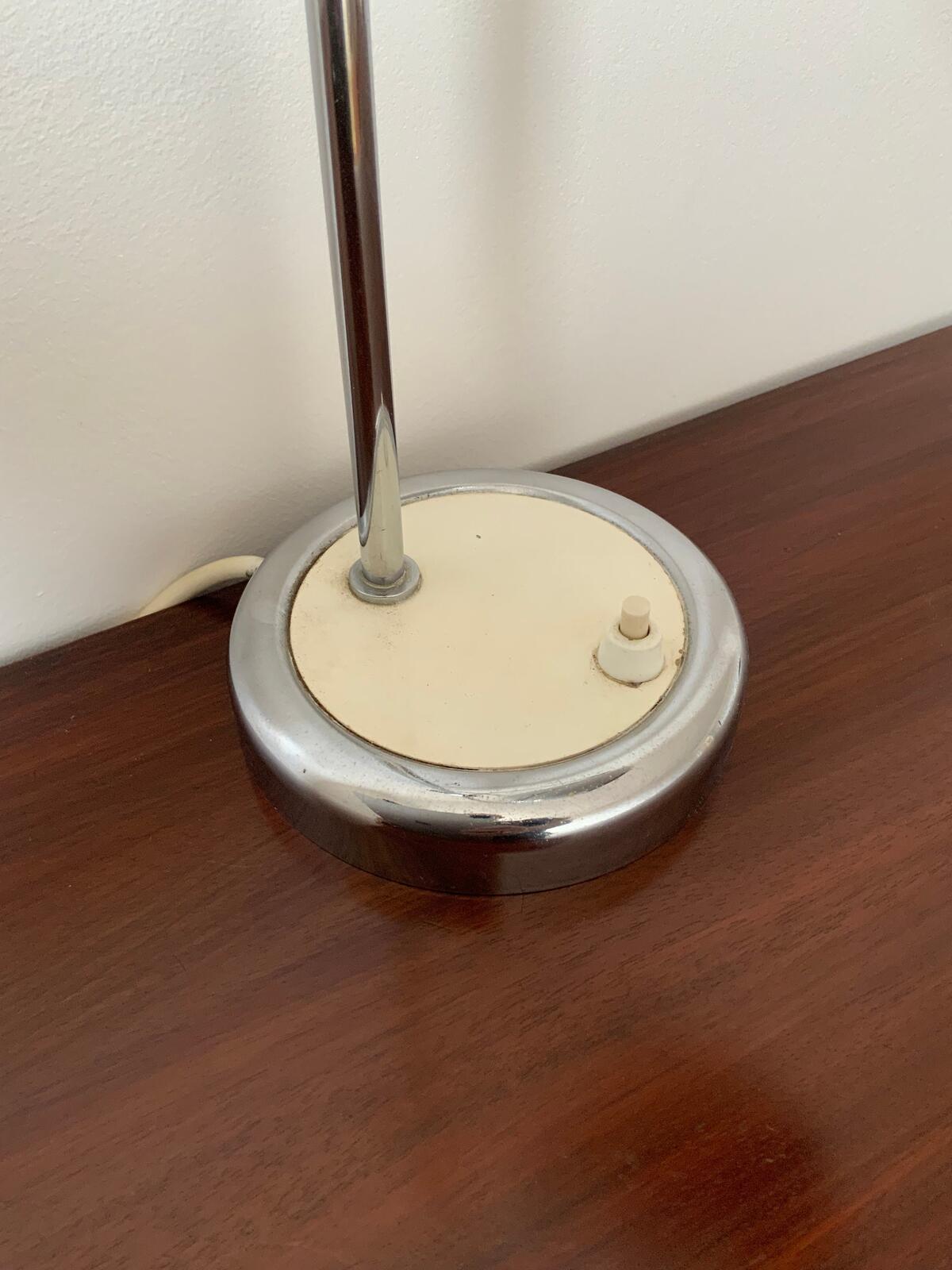Vintage Eyeball Lamp, Retro Chrome Accent Table Lamp