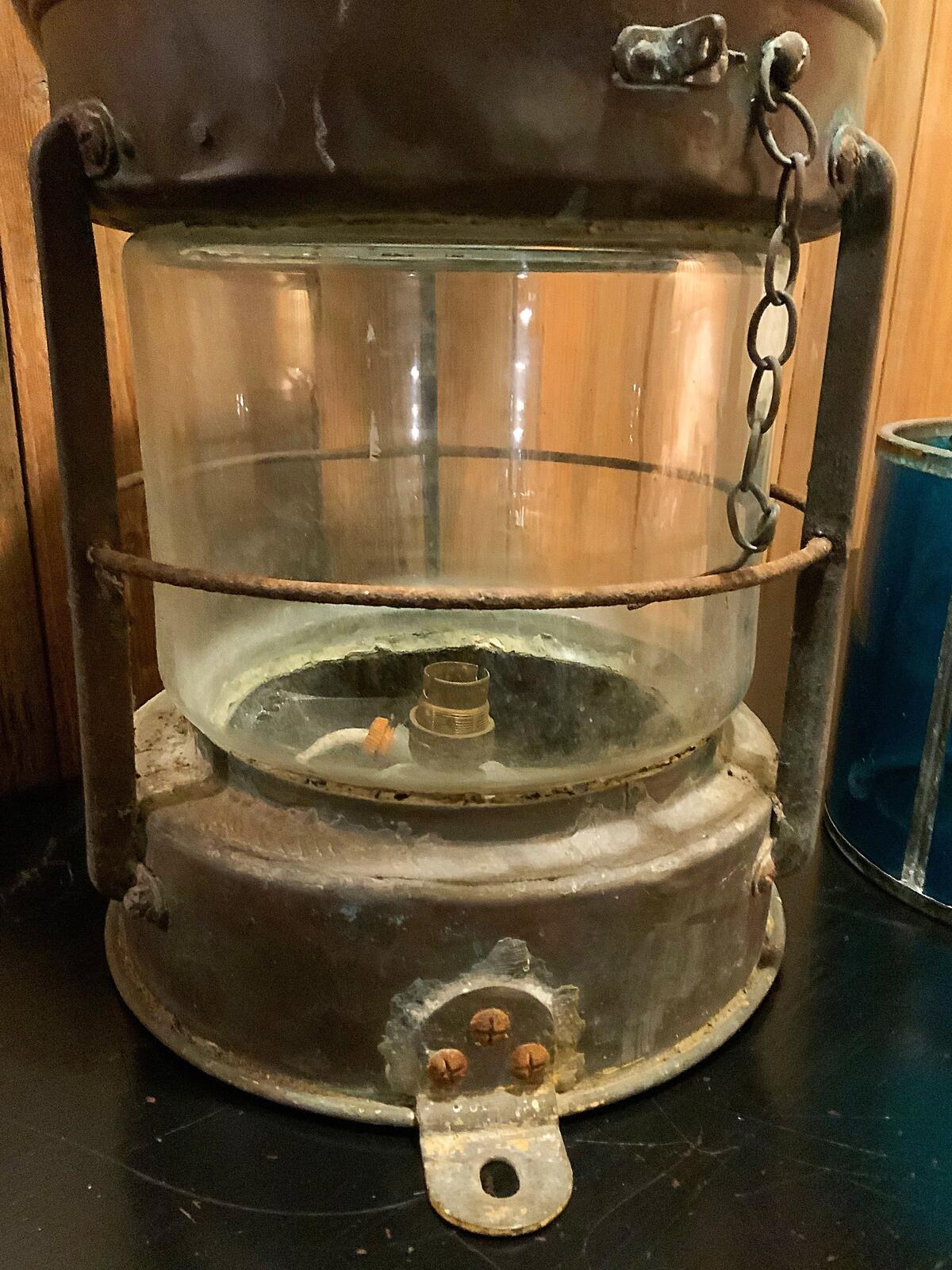English vintage Copper ships light project
