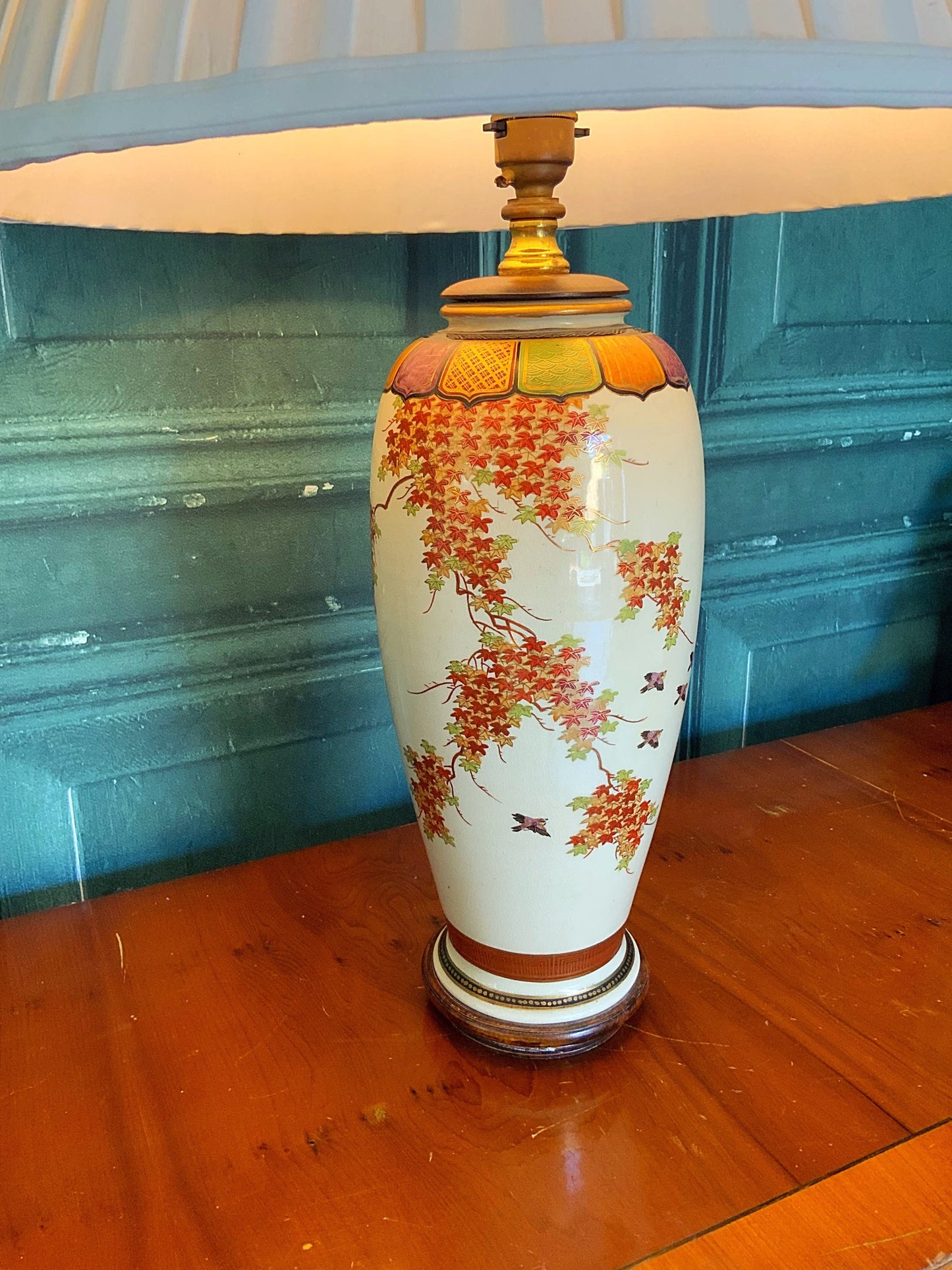 A beautiful Japanese satsuma lamp conversion