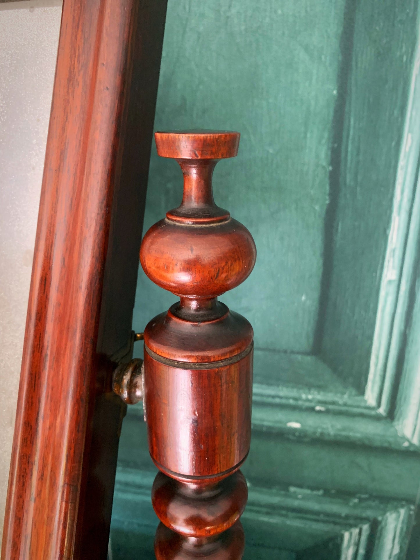 A beautiful English antique bobble mirror