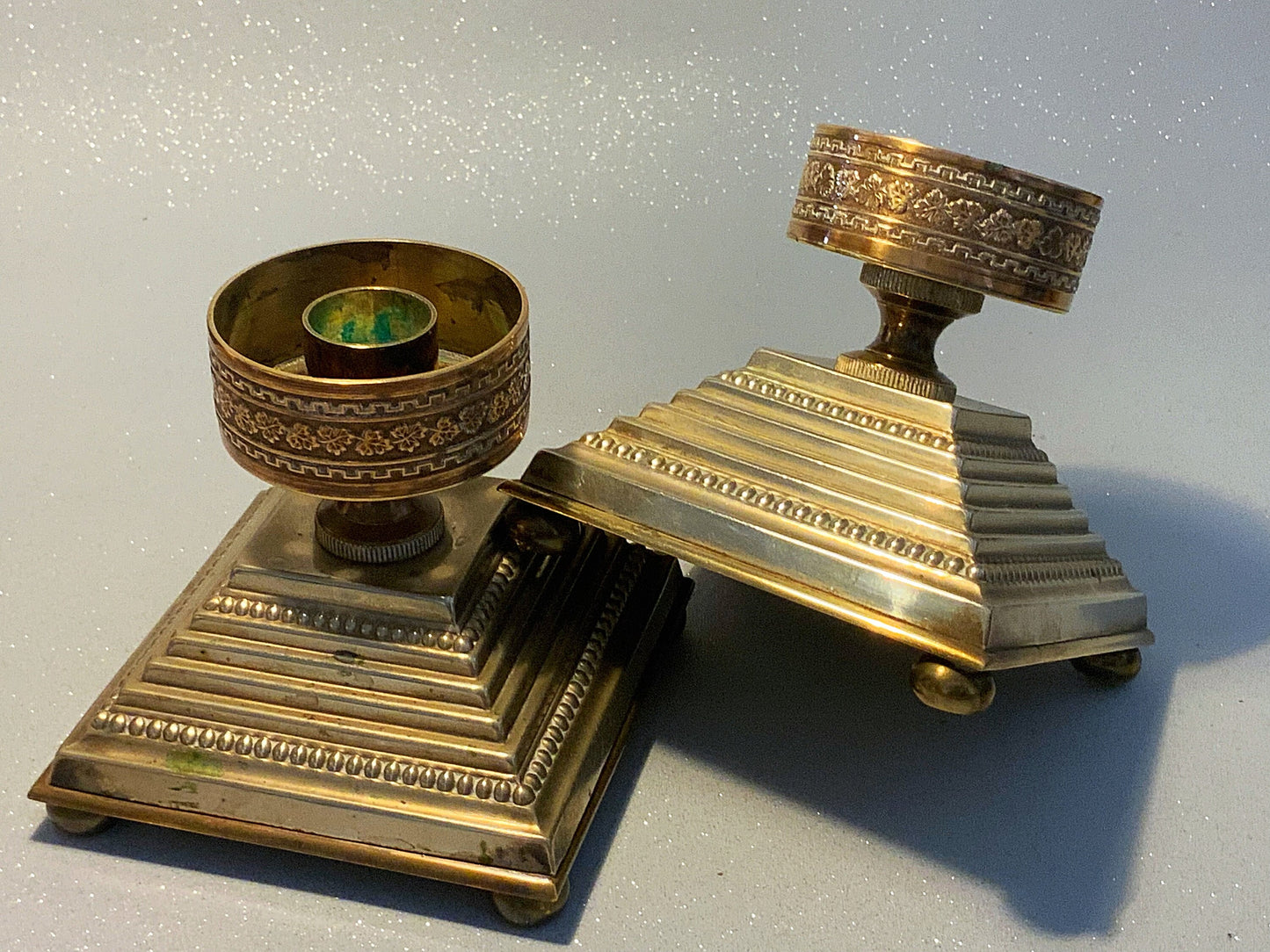 A stunning pair of “Halcon days’ candle holders