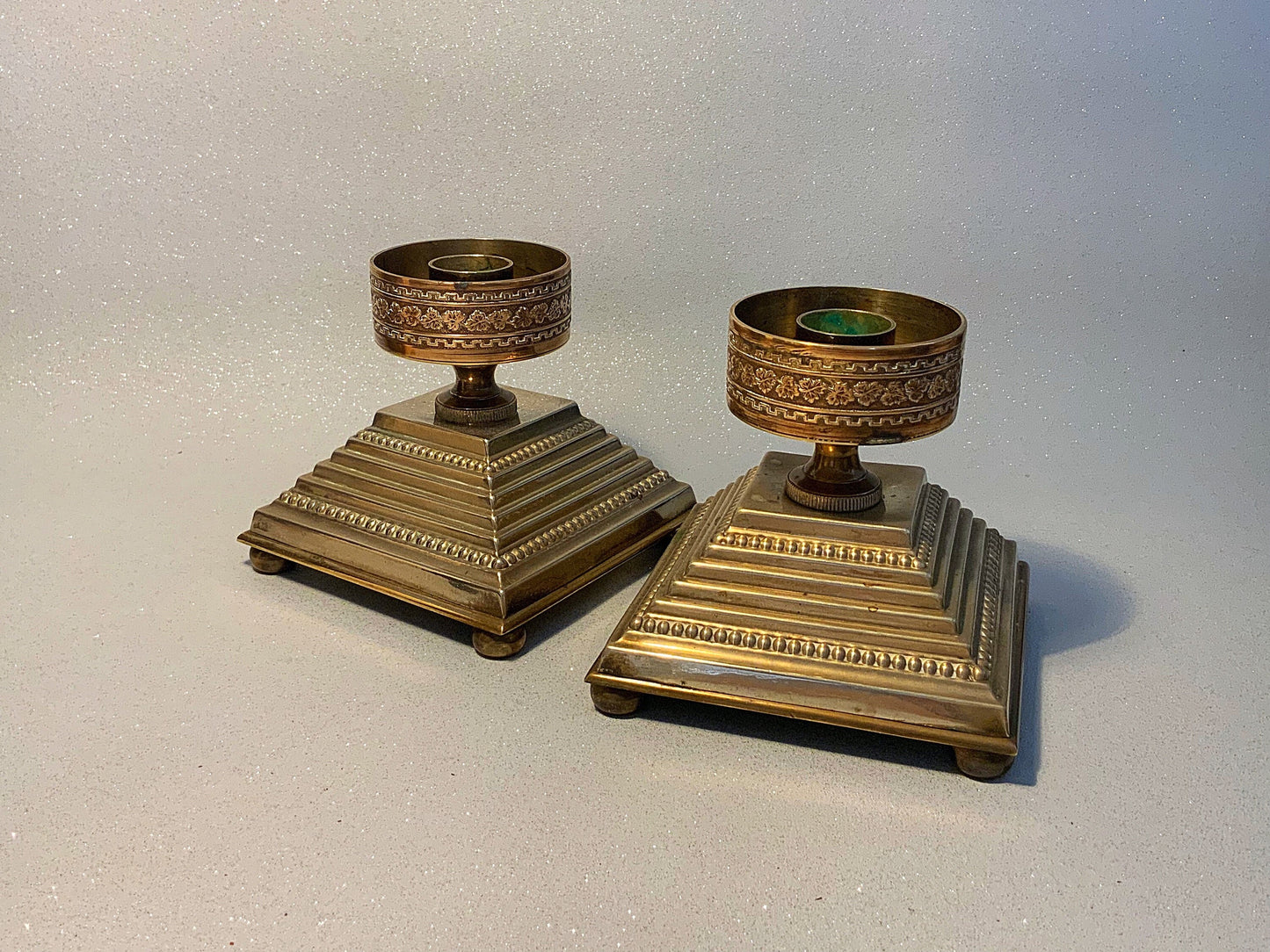 A stunning pair of “Halcon days’ candle holders