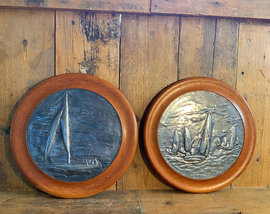 Stunning and unique, hand worked sailing plaques