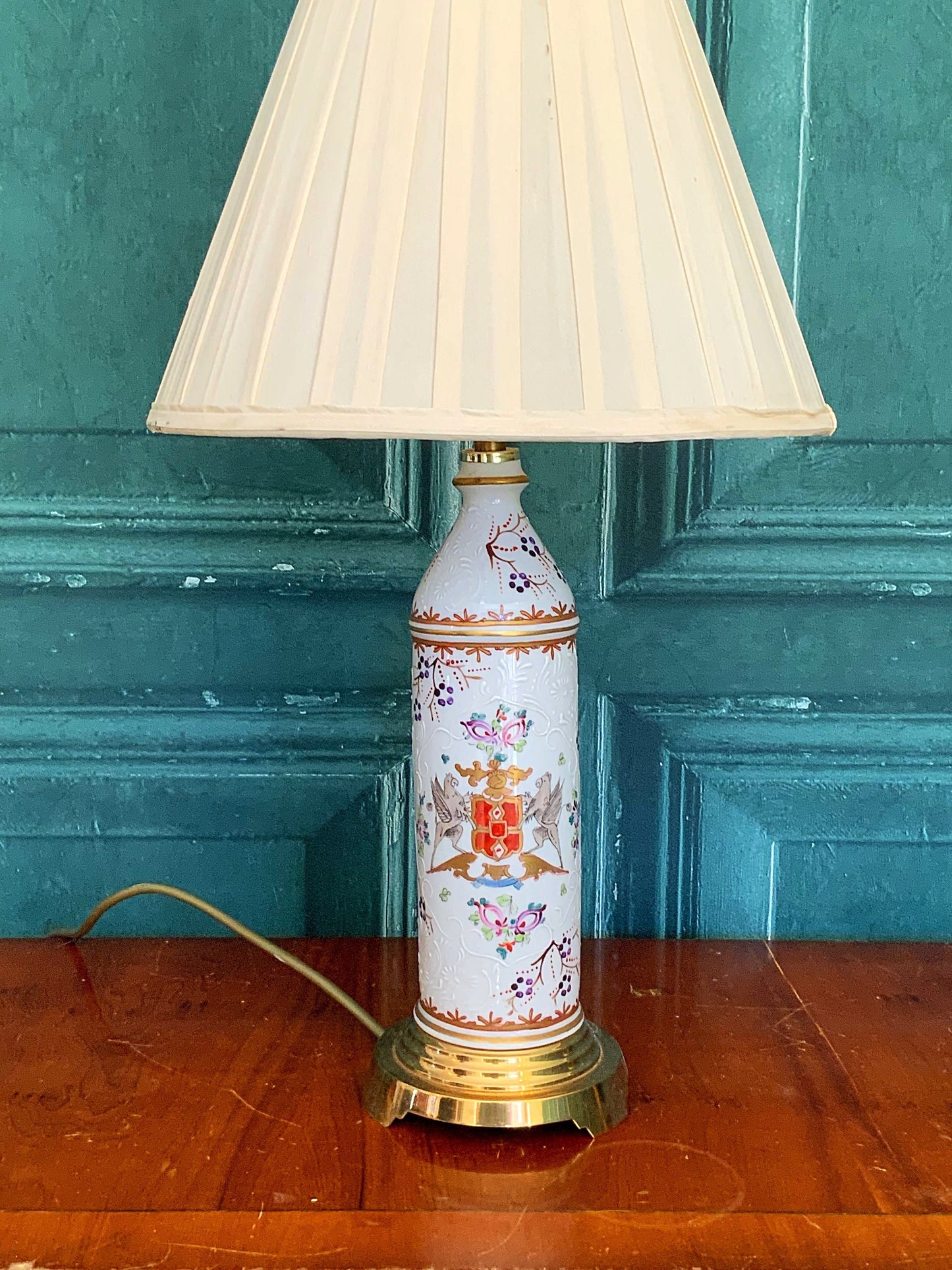 An awesome hand painted vase lamp conversion