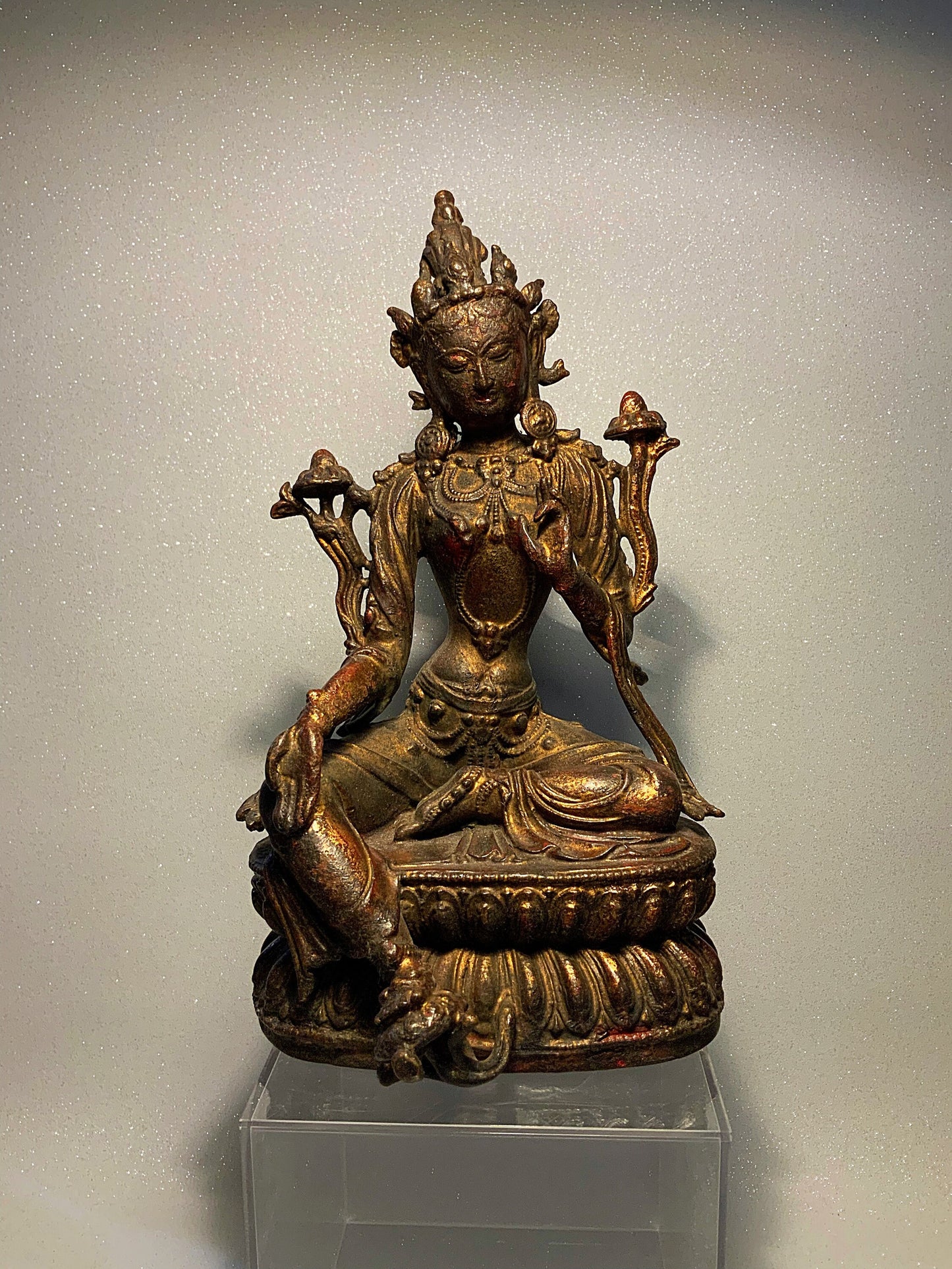 A beautiful antique bronze Tara Buddha