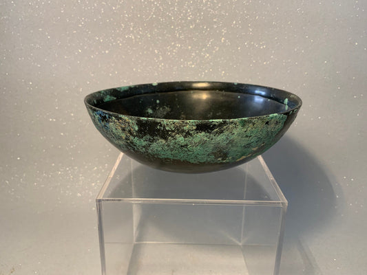 A rare,  ancient Roman legionary burnished  bronze bowl