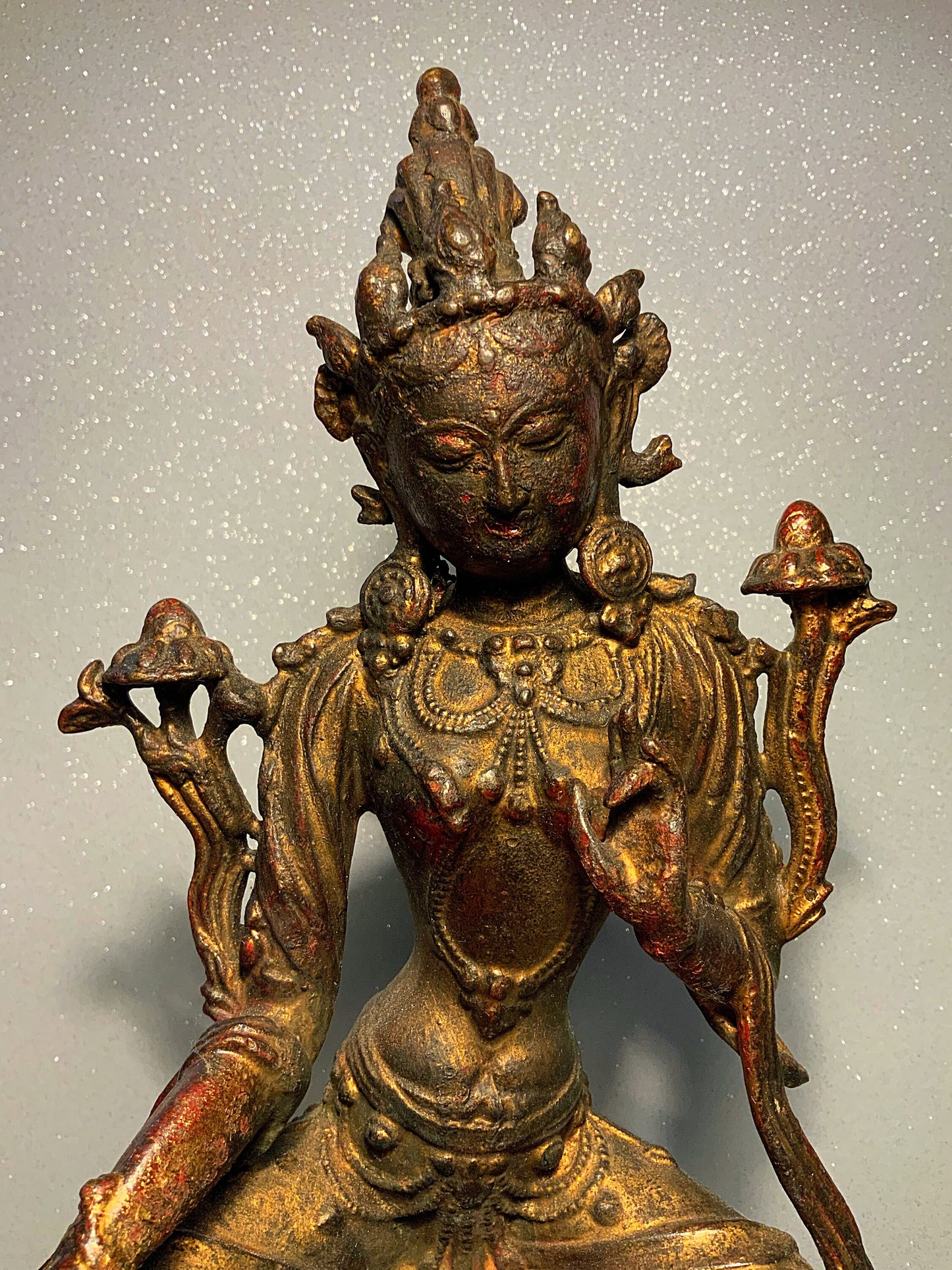 A beautiful antique bronze Tara Buddha