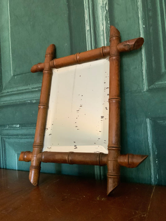 An English antique japonica mirror