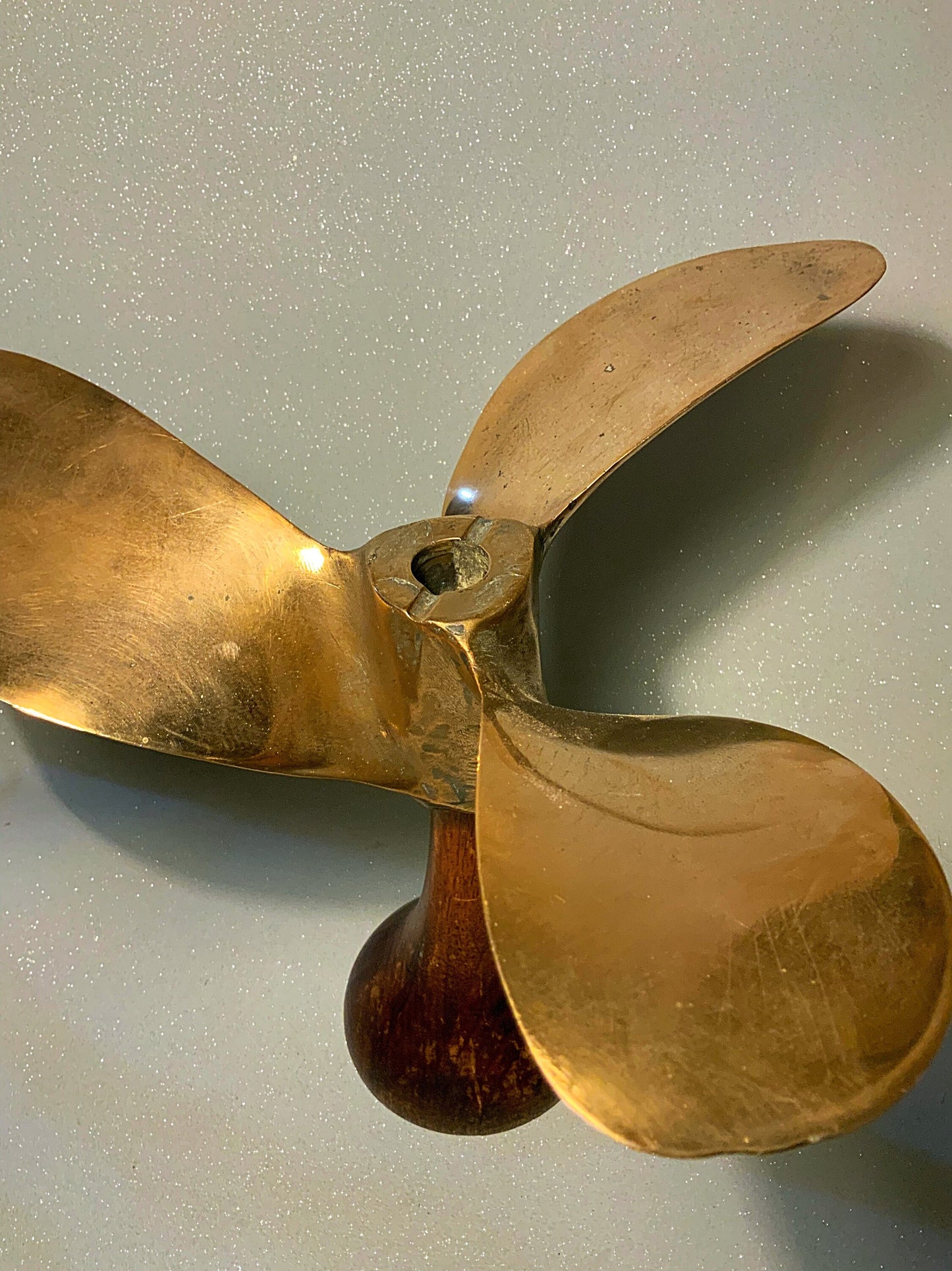 A stunning English brass propeller