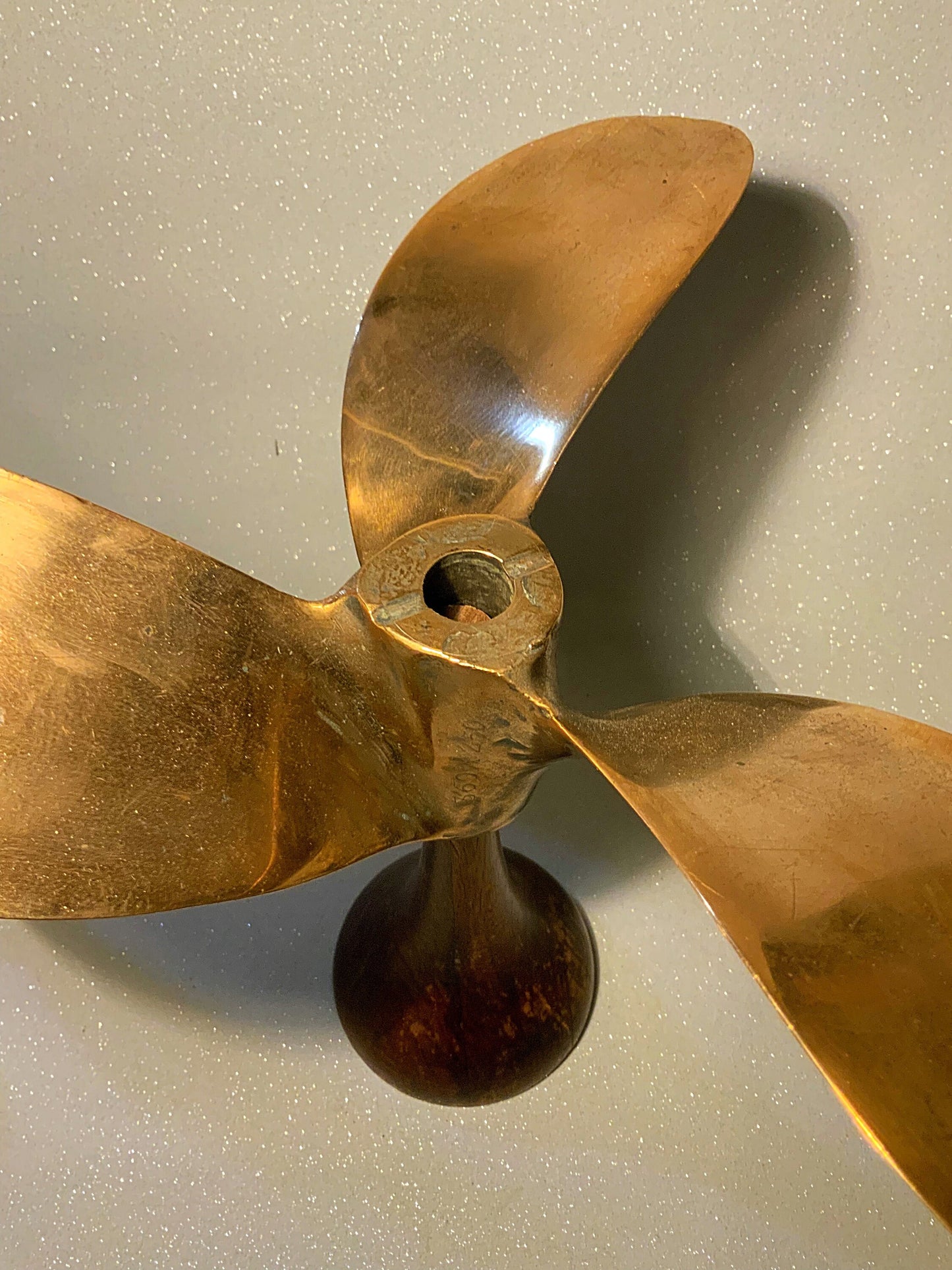 A stunning English brass propeller