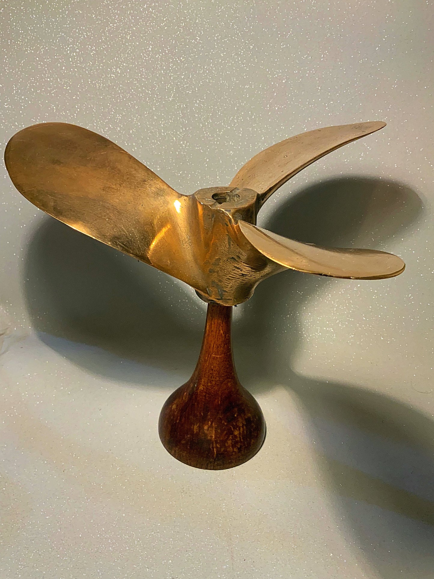 A stunning English brass propeller