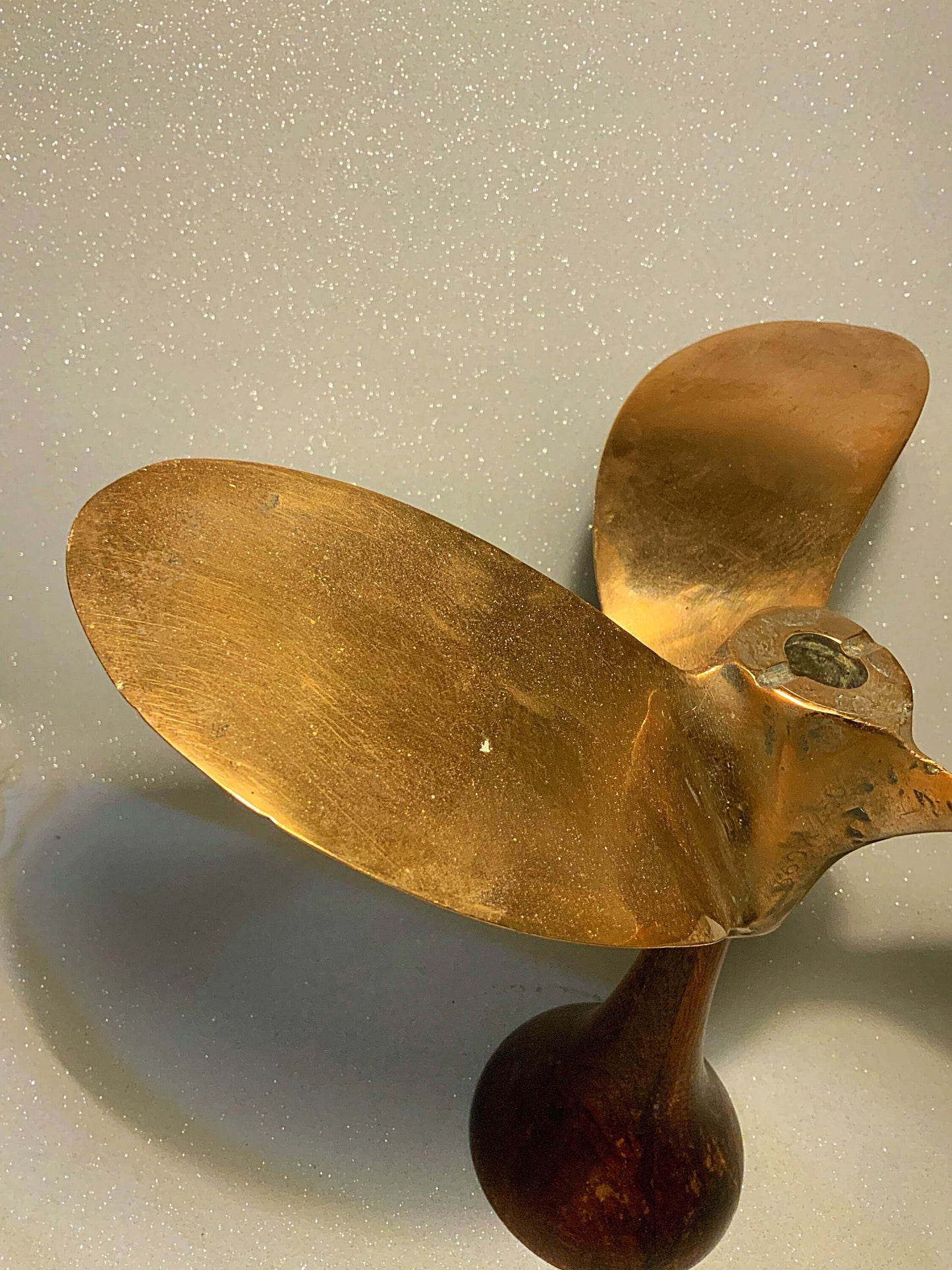 A stunning English brass propeller