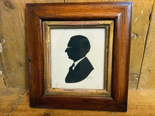 Silhouette portrait in a frame