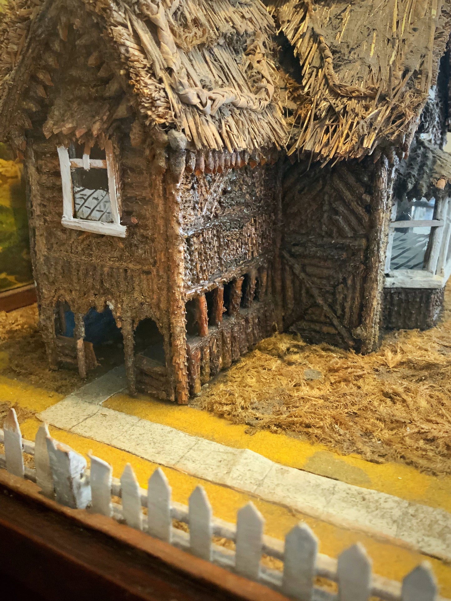 A diorama or scale model of a period country house