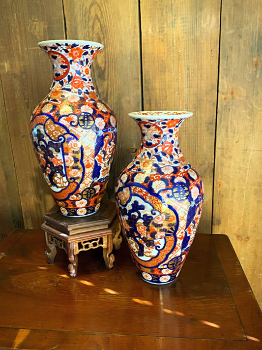 A superb pair of antique Japanese vases