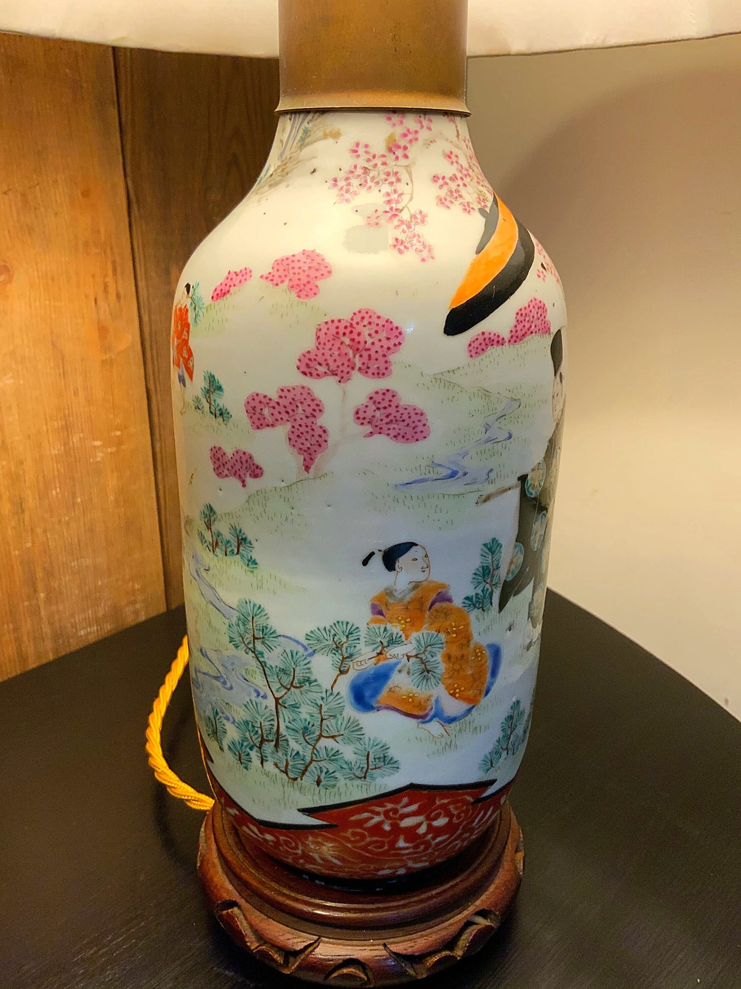 Japanese Hand Painted Lamp Conversion