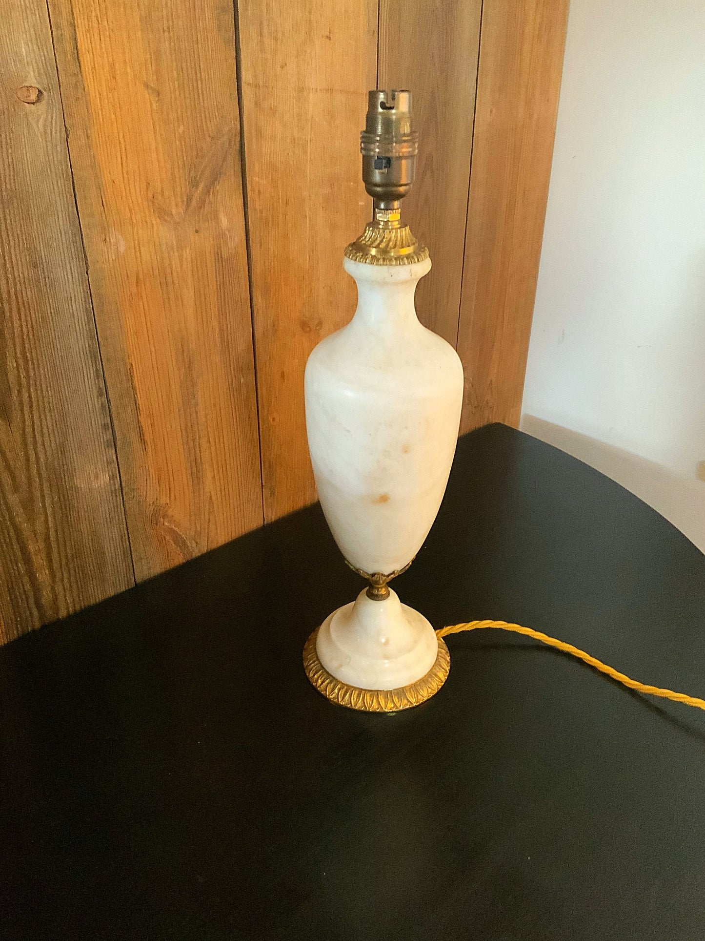 A beautiful  French ormalu mounted marble lamp